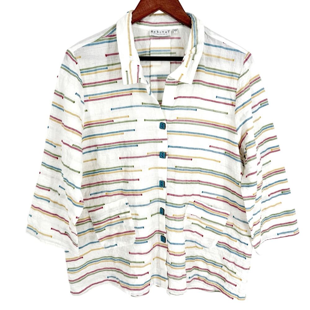 Habitat Multicolor Striped Blouse